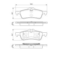 BOSCH 0 986 494 130 Bremsbelagsatz, Scheibenbremse