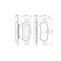 BOSCH 0 986 494 130 Bremsbelagsatz, Scheibenbremse
