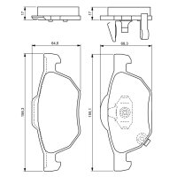 BOSCH 0 986 494 135 Bremsbelagsatz, Scheibenbremse
