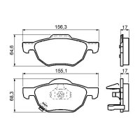 BOSCH 0 986 494 135 Bremsbelagsatz, Scheibenbremse