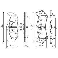 BOSCH 0 986 494 142 Bremsbelagsatz, Scheibenbremse