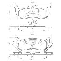 BOSCH 0 986 494 142 Bremsbelagsatz, Scheibenbremse