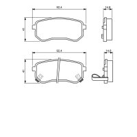 BOSCH 0 986 494 145 Bremsbelagsatz, Scheibenbremse