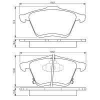BOSCH 0 986 494 149 Bremsbelagsatz, Scheibenbremse