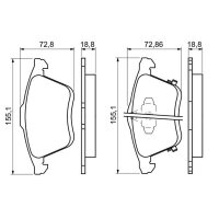 BOSCH 0 986 494 149 Bremsbelagsatz, Scheibenbremse