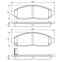 BOSCH 0 986 494 151 Bremsbelagsatz, Scheibenbremse