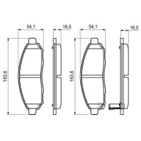 BOSCH 0 986 494 151 Bremsbelagsatz, Scheibenbremse