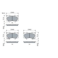 BOSCH 0 986 494 153 Bremsbelagsatz, Scheibenbremse