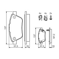 BOSCH 0 986 494 157 Bremsbelagsatz, Scheibenbremse