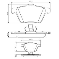 BOSCH 0 986 494 159 Bremsbelagsatz, Scheibenbremse