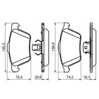 BOSCH 0 986 494 159 Bremsbelagsatz, Scheibenbremse