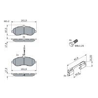 BOSCH 0 986 494 163 Bremsbelagsatz, Scheibenbremse