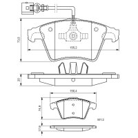 BOSCH 0 986 494 164 Bremsbelagsatz, Scheibenbremse