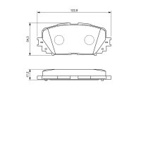 BOSCH 0 986 494 196 Bremsbelagsatz, Scheibenbremse