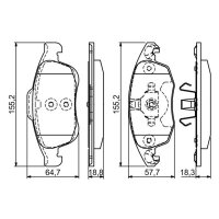 BOSCH 0 986 494 235 Bremsbelagsatz, Scheibenbremse