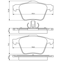 BOSCH 0 986 494 245 Bremsbelagsatz, Scheibenbremse