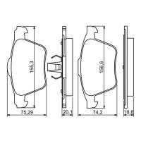 BOSCH 0 986 494 245 Bremsbelagsatz, Scheibenbremse