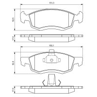 BOSCH 0 986 494 197 Bremsbelagsatz, Scheibenbremse