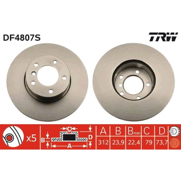 TRW DF4807S Bremsscheibe
