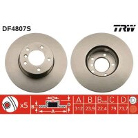 TRW DF4807S Bremsscheibe