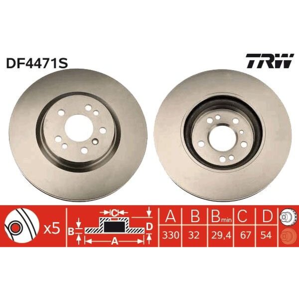 TRW DF4471S Bremsscheibe