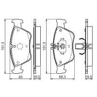 BOSCH 0 986 494 002 Bremsbelagsatz, Scheibenbremse