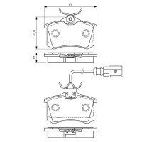 BOSCH 0 986 494 025 Bremsbelagsatz, Scheibenbremse