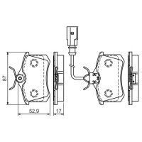 BOSCH 0 986 494 025 Bremsbelagsatz, Scheibenbremse