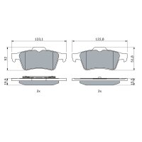 BOSCH 0 986 494 032 Bremsbelagsatz, Scheibenbremse