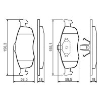 BOSCH 0 986 460 969 Bremsbelagsatz, Scheibenbremse