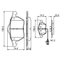 BOSCH 0 986 460 937 Bremsbelagsatz, Scheibenbremse