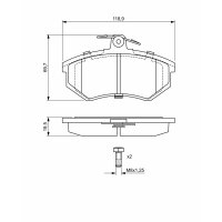 BOSCH 0 986 466 700 Bremsbelagsatz, Scheibenbremse