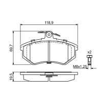 BOSCH 0 986 466 700 Bremsbelagsatz, Scheibenbremse