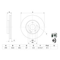 BOSCH 0 986 479 039 Bremsscheibe