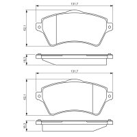 BOSCH 0 986 424 721 Bremsbelagsatz, Scheibenbremse
