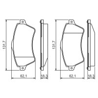 BOSCH 0 986 424 721 Bremsbelagsatz, Scheibenbremse