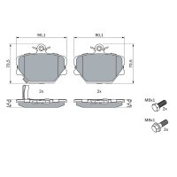 BOSCH 0 986 424 471 Bremsbelagsatz, Scheibenbremse