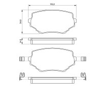 BOSCH 0 986 424 669 Bremsbelagsatz, Scheibenbremse