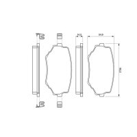 BOSCH 0 986 424 669 Bremsbelagsatz, Scheibenbremse