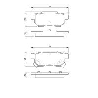 BOSCH 0 986 461 131 Bremsbelagsatz, Scheibenbremse