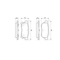 BOSCH 0 986 461 131 Bremsbelagsatz, Scheibenbremse