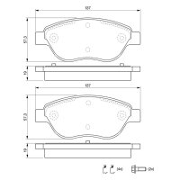 BOSCH 0 986 494 074 Bremsbelagsatz, Scheibenbremse