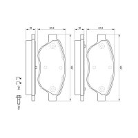 BOSCH 0 986 494 074 Bremsbelagsatz, Scheibenbremse