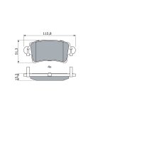 BOSCH 0 986 494 043 Bremsbelagsatz, Scheibenbremse
