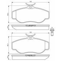 BOSCH 0 986 424 565 Bremsbelagsatz, Scheibenbremse