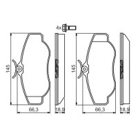 BOSCH 0 986 424 565 Bremsbelagsatz, Scheibenbremse