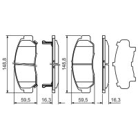 BOSCH 0 986 424 722 Bremsbelagsatz, Scheibenbremse
