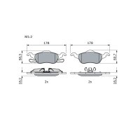 BOSCH 0 986 494 284 Bremsbelagsatz, Scheibenbremse