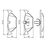 BOSCH 0 986 494 009 Bremsbelagsatz, Scheibenbremse