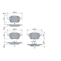 BOSCH 0 986 494 018 Bremsbelagsatz, Scheibenbremse